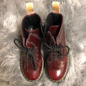 Cherry Red Platform Jadon Doc Martens